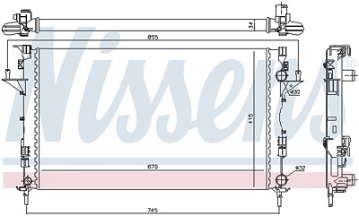 Nissens Kühler, Motorkühlung [Hersteller-Nr. 63816] für Renault von NISSENS