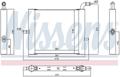 Nissens Kühler, Motorkühlung [Hersteller-Nr. 64338] für Land Rover von NISSENS