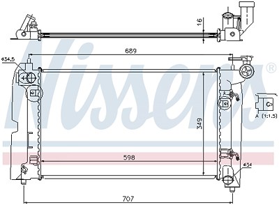 Nissens Kühler, Motorkühlung [Hersteller-Nr. 646321] für Toyota von NISSENS