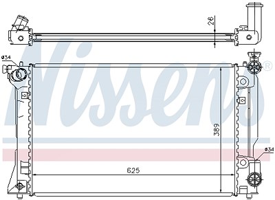 Nissens Kühler, Motorkühlung [Hersteller-Nr. 64667A] für Toyota von NISSENS