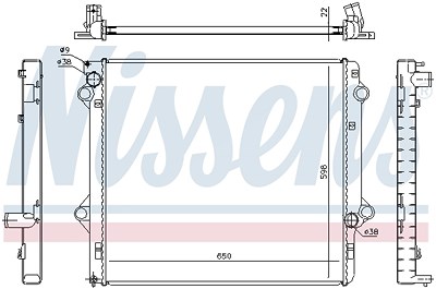 Nissens Kühler, Motorkühlung [Hersteller-Nr. 646803] für Toyota von NISSENS