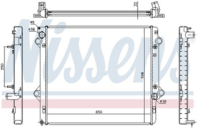 Nissens Kühler, Motorkühlung [Hersteller-Nr. 646804] für Toyota von NISSENS