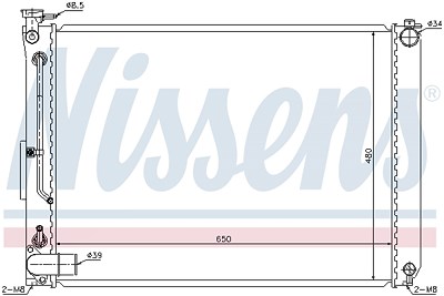 Nissens Kühler, Motorkühlung [Hersteller-Nr. 646866] für Lexus von NISSENS