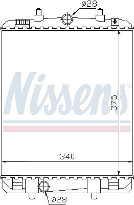 Nissens Kühler, Motorkühlung [Hersteller-Nr. 64687] für Citroën, Peugeot, Toyota von NISSENS