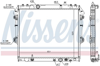 Nissens Kühler, Motorkühlung [Hersteller-Nr. 646897] für Toyota von NISSENS