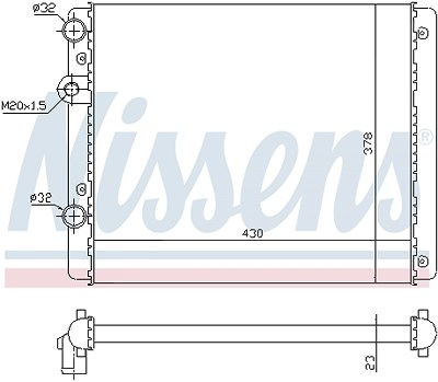 Nissens Kühler, Motorkühlung [Hersteller-Nr. 652341] für Seat, VW von NISSENS