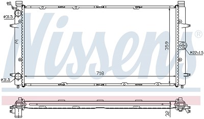 Nissens Kühler, Motorkühlung [Hersteller-Nr. 65273A] für VW von NISSENS