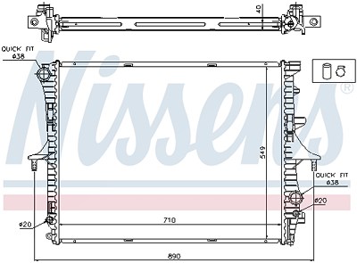 Nissens Kühler, Motorkühlung [Hersteller-Nr. 65275A] für Audi, VW von NISSENS