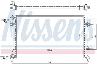 Nissens Kühler, Motorkühlung [Hersteller-Nr. 65277] für Audi, Seat, Skoda, VW von NISSENS