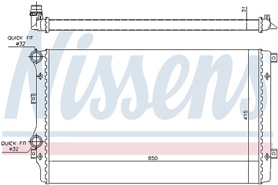 Nissens Kühler, Motorkühlung [Hersteller-Nr. 65280A] für Audi, Skoda, Seat, VW von NISSENS