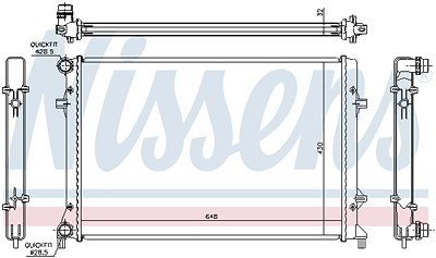 Nissens Kühler, Motorkühlung [Hersteller-Nr. 65307] für Audi, Skoda, VW von NISSENS