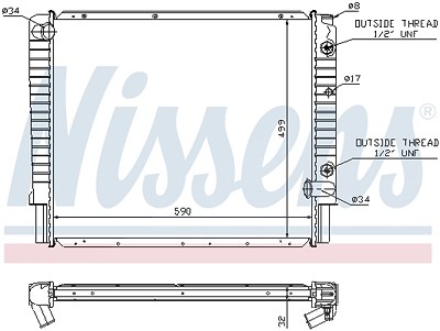 Nissens Kühler, Motorkühlung [Hersteller-Nr. 65523A] für Volvo von NISSENS