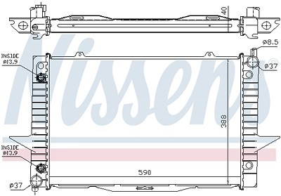 Nissens Kühler, Motorkühlung [Hersteller-Nr. 65548A] für Volvo von NISSENS