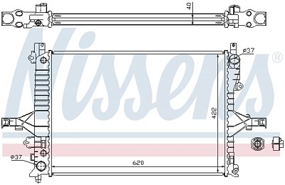 Nissens Kühler, Motorkühlung [Hersteller-Nr. 65553A] für Volvo von NISSENS