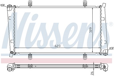 Nissens Kühler, Motorkühlung [Hersteller-Nr. 65560A] für Volvo, Mitsubishi von NISSENS