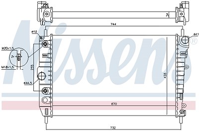 Nissens Kühler, Motorkühlung [Hersteller-Nr. 66701] für Daimler, Jaguar von NISSENS