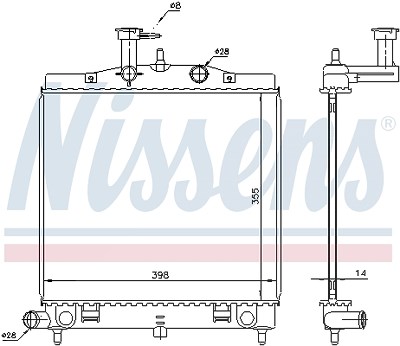 Nissens Kühler, Motorkühlung [Hersteller-Nr. 66760] für Kia von NISSENS