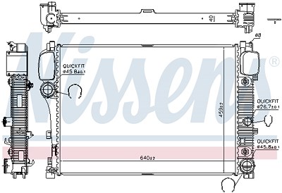 Nissens Kühler, Motorkühlung [Hersteller-Nr. 67107A] für Mercedes-Benz von NISSENS