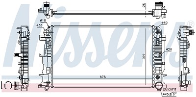 Nissens Kühler, Motorkühlung [Hersteller-Nr. 67157A] für Mercedes-Benz, VW von NISSENS