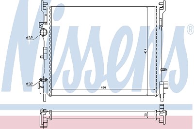 Nissens Kühler, Motorkühlung [Hersteller-Nr. 67229] für Renault von NISSENS