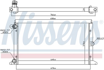 Nissens Kühler, Motorkühlung [Hersteller-Nr. 67304] für Ford, Seat, VW von NISSENS