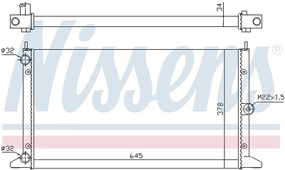 Nissens Kühler, Motorkühlung [Hersteller-Nr. 67305] für Seat, VW von NISSENS