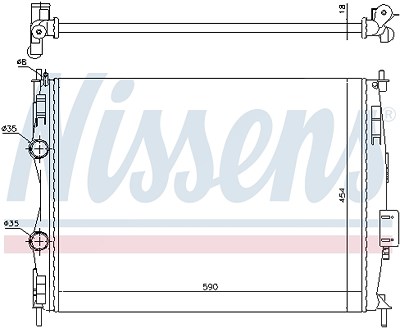 Nissens Kühler, Motorkühlung [Hersteller-Nr. 67368] für Nissan von NISSENS