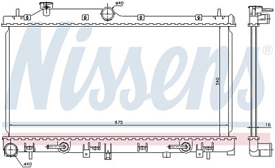 Nissens Kühler, Motorkühlung [Hersteller-Nr. 67720] für Subaru von NISSENS