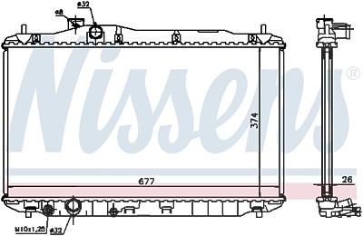 Nissens Kühler, Motorkühlung [Hersteller-Nr. 68134A] für Honda von NISSENS