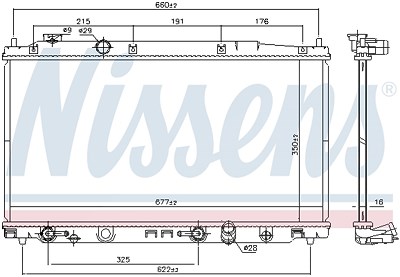 Nissens Kühler, Motorkühlung [Hersteller-Nr. 681374] für Honda von NISSENS