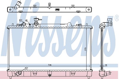 Nissens Kühler, Motorkühlung [Hersteller-Nr. 68507] für Mazda von NISSENS