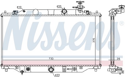 Nissens Kühler, Motorkühlung [Hersteller-Nr. 68537] für Mazda von NISSENS