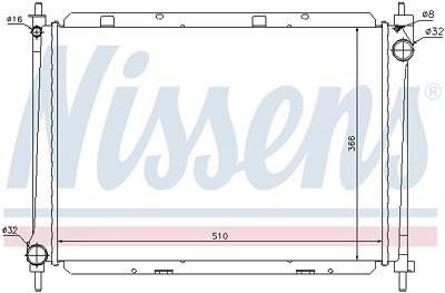 Nissens Kühler, Motorkühlung [Hersteller-Nr. 68722] für Nissan von NISSENS