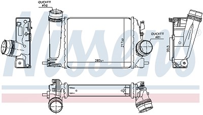 Nissens Ladeluftkühler [Hersteller-Nr. 961118] für Nissan, Renault von NISSENS