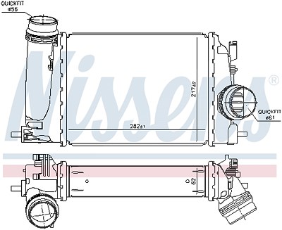 Nissens Ladeluftkühler [Hersteller-Nr. 961120] für Nissan, Renault von NISSENS