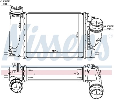 Nissens Ladeluftkühler [Hersteller-Nr. 961121] für Nissan, Renault von NISSENS