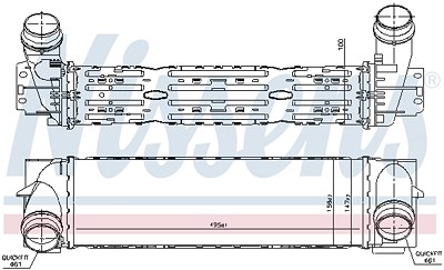 Nissens Ladeluftkühler [Hersteller-Nr. 961244] für Alpina, BMW von NISSENS