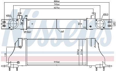 Nissens Ladeluftkühler [Hersteller-Nr. 961251] für Nissan von NISSENS