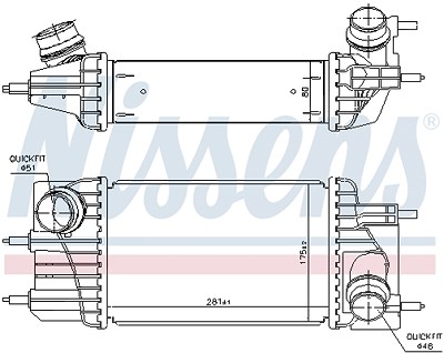 Nissens Ladeluftkühler [Hersteller-Nr. 961433] für Nissan von NISSENS