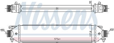 Nissens Ladeluftkühler [Hersteller-Nr. 961464] für Alfa Romeo, Fiat, Opel von NISSENS