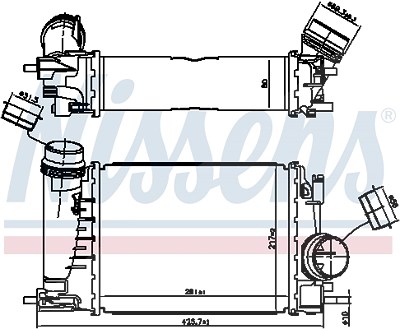 Nissens Ladeluftkühler [Hersteller-Nr. 961521] für Renault von NISSENS