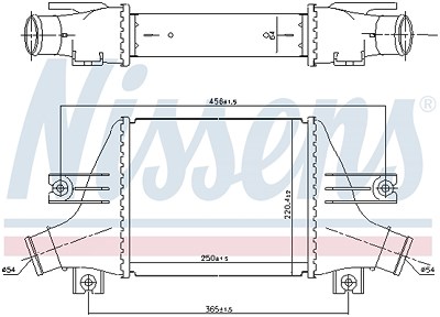 Nissens Ladeluftkühler [Hersteller-Nr. 96163] für Citroën, Mitsubishi, Peugeot von NISSENS