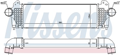 Nissens Ladeluftkühler [Hersteller-Nr. 96245] für Iveco von NISSENS