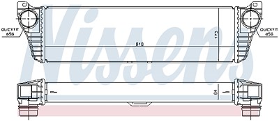 Nissens Ladeluftkühler [Hersteller-Nr. 96261] für Mercedes-Benz von NISSENS