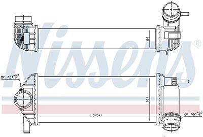 Nissens Ladeluftkühler [Hersteller-Nr. 96308] für Mercedes-Benz, Renault von NISSENS