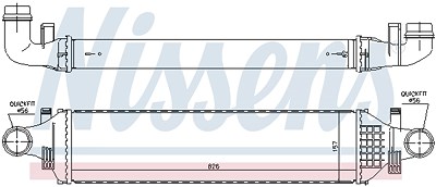 Nissens Ladeluftkühler [Hersteller-Nr. 96335] für Infiniti, Mercedes-Benz von NISSENS