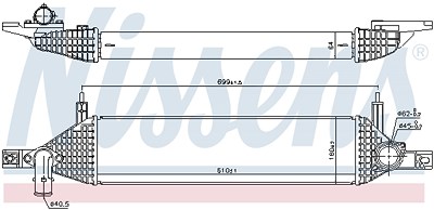 Nissens Ladeluftkühler [Hersteller-Nr. 96436] für Nissan von NISSENS