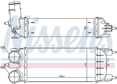 Nissens Ladeluftkühler [Hersteller-Nr. 96437] für Citroën, Peugeot von NISSENS