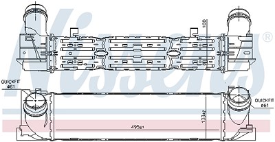 Nissens Ladeluftkühler [Hersteller-Nr. 96450] für BMW von NISSENS