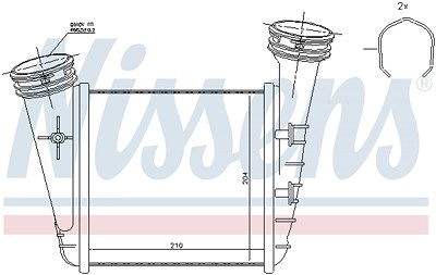 Nissens Ladeluftkühler [Hersteller-Nr. 96468] für Skoda, VW von NISSENS